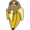 Cute Banana Sloth.