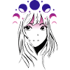 Anime Girl Moon
