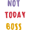 NOT TODAY BOSS