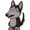 wütender Wolf angry grumpy Geschenk