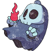 FLYING GHOST SKULL COMIC MOTIFS REGALO