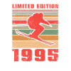 Skiers Cross-country skis Birthday 1995