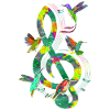 Music Gift Hummingbird Bird Clef