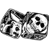 SKULL DICE LUCKY CASINO HELL MOTIF GIFT