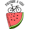 pastèque à vélo humour été vacances