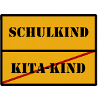Schulkind Ortsschild