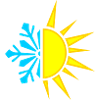 Insulation logo cold heat snow sun
