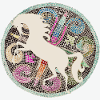 White mosaic horse