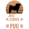 Pug Coffee Retro Dog Cafe