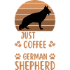 German Shepherd Coffee Retro