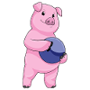 Boule de bowling cochon