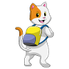 Katze Wanderer Rucksack Wandern