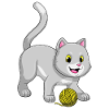 Cat Yarn Ball