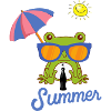 Fröhlicher Sommerfrosch
