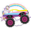 Mädchen Monstertruck Einhorn