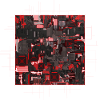 Red Stylized Motherboard