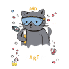 Microbiologist Cat Lab Cartoon