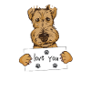 Funny Airedale Terrier Dog Cartoon