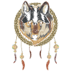 Boho Geschenkidee Tiermotiv Traumfänger Wolf