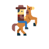 Reiten Pixel- idee Geschenk Reiter