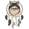 Tiermotiv Geschenk Wolf Traumfänger
