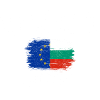 Europe Bulgaria Brush Flag