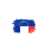 France Flag Brush Europe