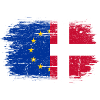 EU Denmark Flag Fusion