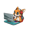 Lustiger Gaming Fuchs - Computer Spiele