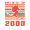 Skiers Cross-country skis Birthday 2000