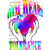 with heart and tolerance rainbow