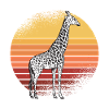 Giraffe Retro Africa Savannah