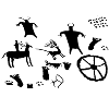 Black petroglyph