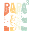 Papa Vater von 3 drittes Drei Kind Baby Kindern