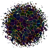 Buntes geometrisches Schwarzlichtmuster