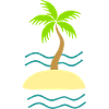 Palmier vert île mer