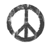 Retro Design Friedenszeichen Peace Zeichen