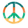 Retro Design Friedenszeichen Peace Zeichen