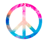 Retro Design Friedenszeichen Peace Zeichen