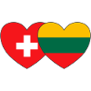 Switzerland Lithuania Flag Heart
