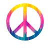 Retro Design Friedenszeichen Peace Zeichen