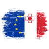 EU Japan Flag Fusion Cross