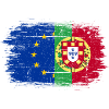 EU Portugal Unity Brush Flag