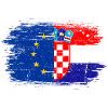 EU Croatia Flag Fusion