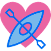 heart canoe love