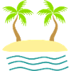 Palmier vert île mer