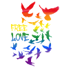 free love ,deaf ,deaf,graffiti,rainbow,LGBT