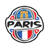 Paris Frankreich Flagge Abzeichen Reise Souvenir Briefmarke
