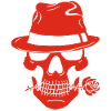 Gangster red skull