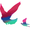 vögel,bunt,aquarell,tauben,fliegen